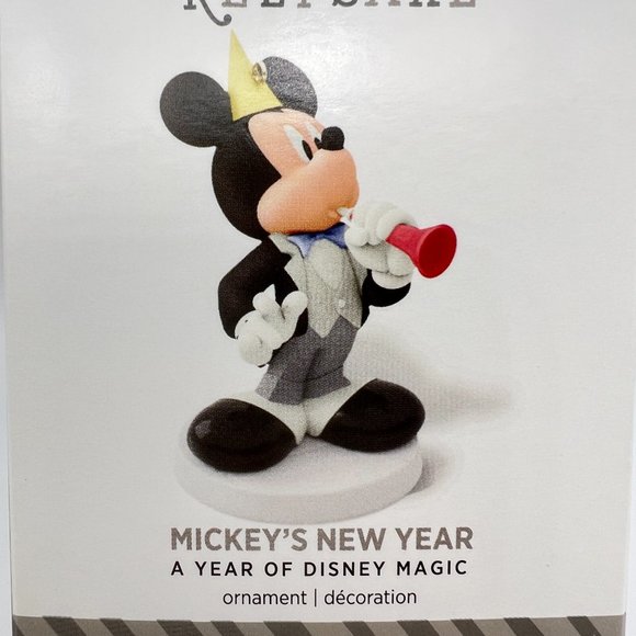 Hallmark MICKEY Ornament A Year Of Disney Magic Mickey's New Year NEW - Picture 3 of 8